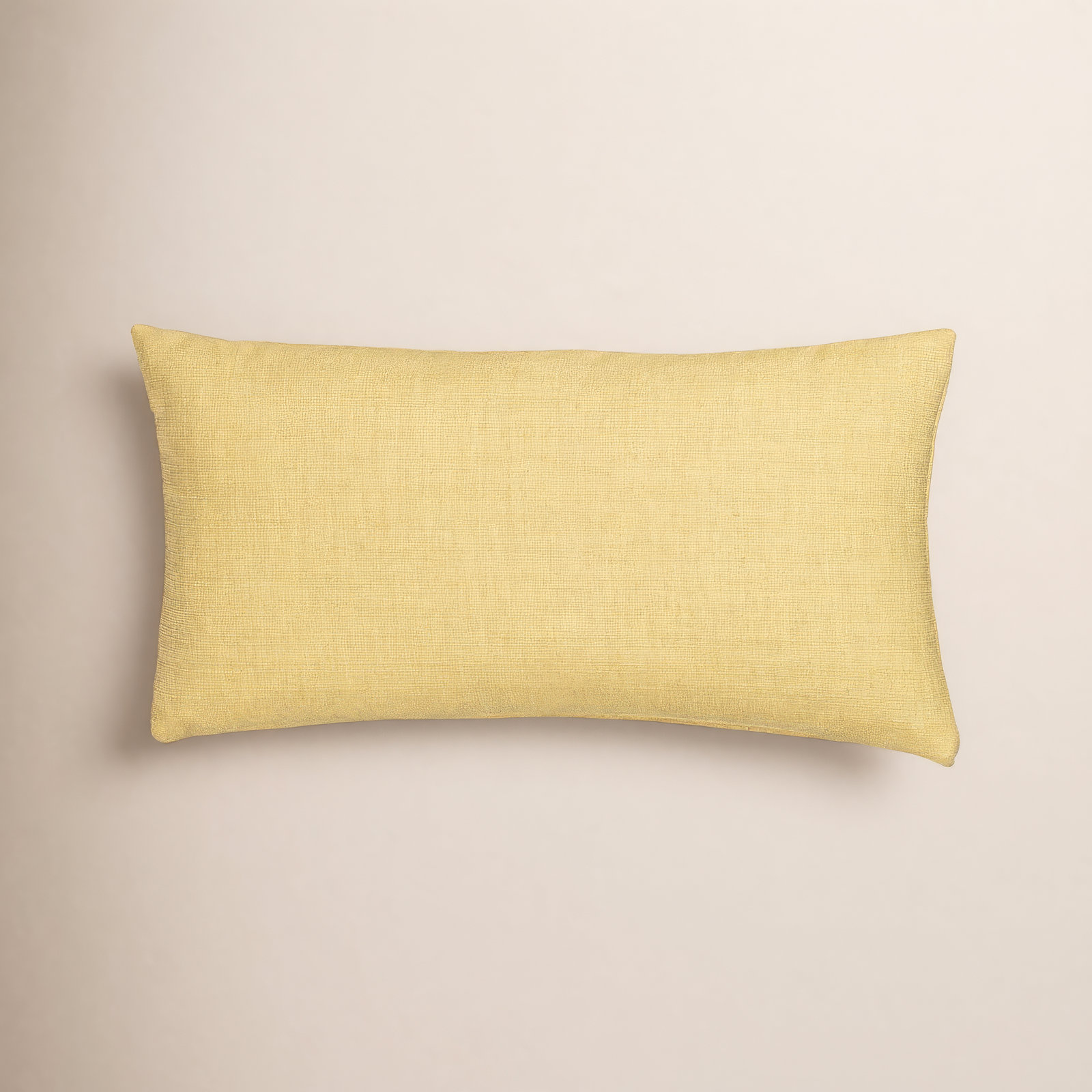 Indy Faux Linen Accent Pillow, Green, Feather, Rectangle 12"H x 21"W