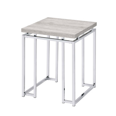 Table de bout avec base en métal
