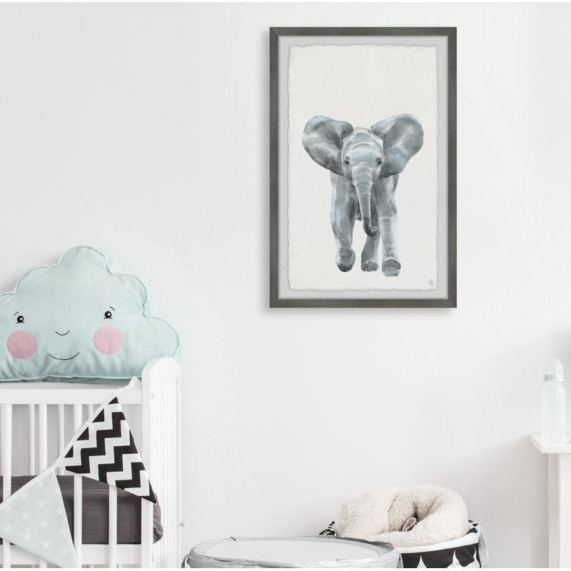 Celina Here Goes the Elephant Framed Print, 24" H x 16" W x 1.5" D