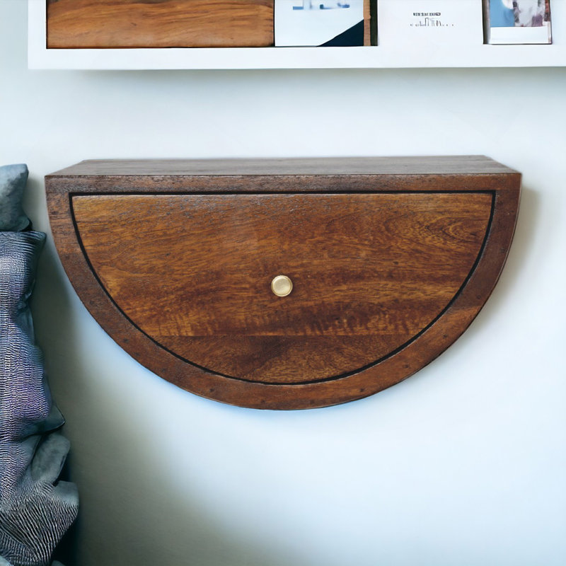 Table de chevet flottante Chestnut Crescent