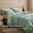 Bedsure 100% Washed Cotton Duvet Cover Queen Set - Minimalist Cotton Beding Set For All Season（set of 3）-106246591-125402784