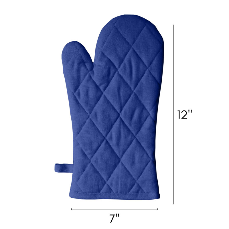 FabStyles Cotton Oven Mitt Set, Blue