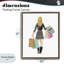 Cadre flottant, Fille avec sacs à provisions, design par Lanie Loreth-403789807-403789800