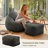 Large Bean Bag Chair Set with Ottoman and Side Pocket for Adults-213575039