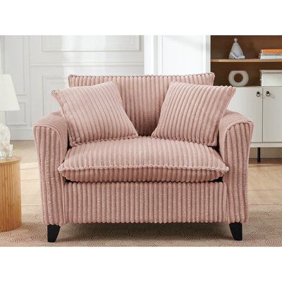 46" W Corduroy Armchair