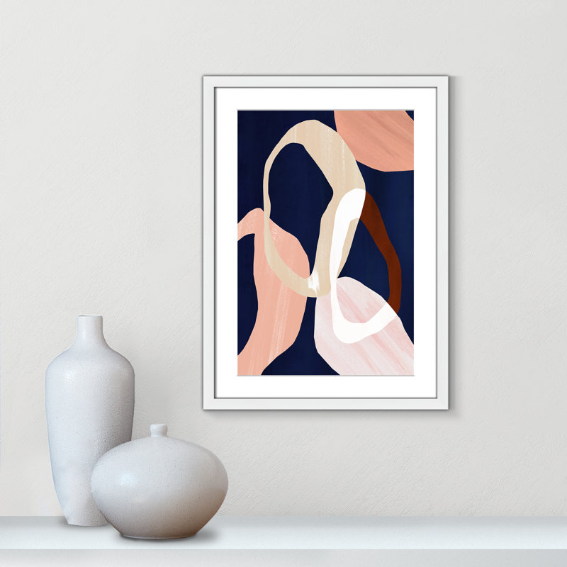 Loop II Print par Violets Print House, Blanc satiné, L 17 po x H 23 po, Imprimé mat
