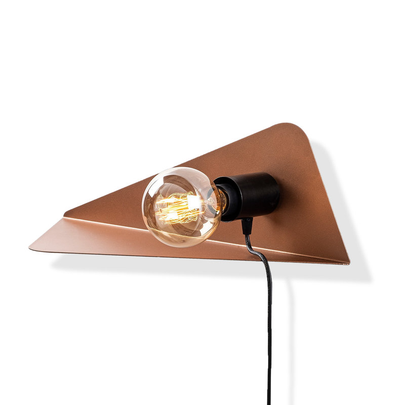 Metal Body Pluggable Wall Sconce, Copper