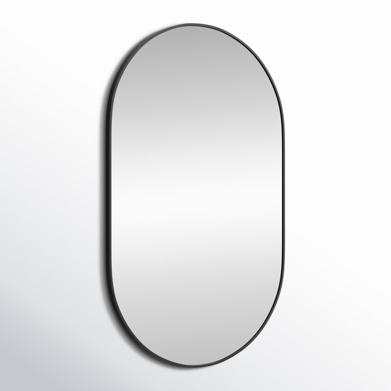 Miroir mural Elington, H 48 po x l 30 po, Noir