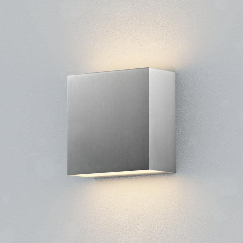 Applique murale en aluminium Apsolon, Aluminium satiné