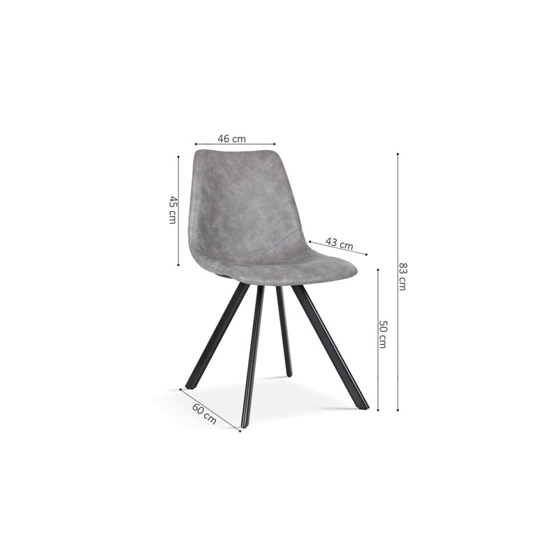 Dining Chair, Dark Grey