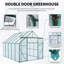 Serre de 8 po x 10 pi à double porte en polycarbonate surélevée et serres en aluminium-115824079