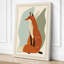 Fox in Profile Mid-Century - Wrapped Canvas-219119028-219119029
