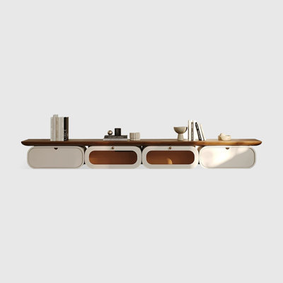 Modern Beige Manufactured Wood TV Stands