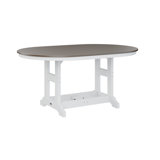 Berlin Gardens Garden Classic Regular Top With White Base 64″ Oblong Table