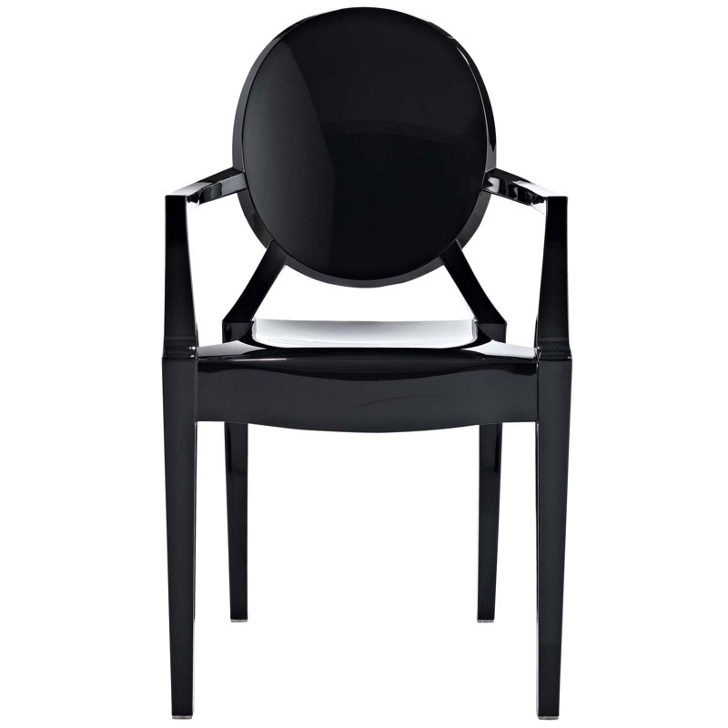 Fauteuil de salle à manger noir Casper, Noir