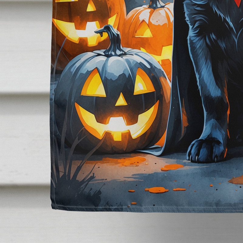 Drapeau de chiot Halloween House, Labrador noir retriever