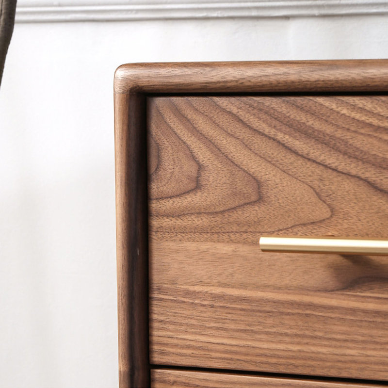 Buffet simple rétro en bois massif, H 31,49 po x l 55,11 po x P 16,53 po
