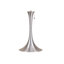 Lampe de table rétro 27 po en métal avec finition argentée et abat-jour en lin blanc