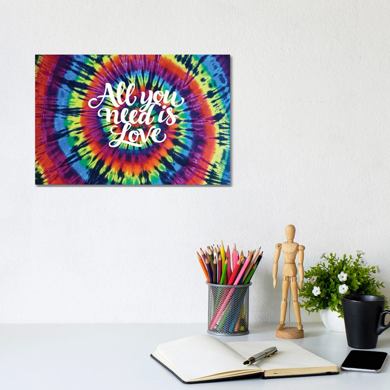 Tie Dye Rainbow by Molly Kearns - Wrapped Canvas Print, 20.32 cm H x 30.48 cm W