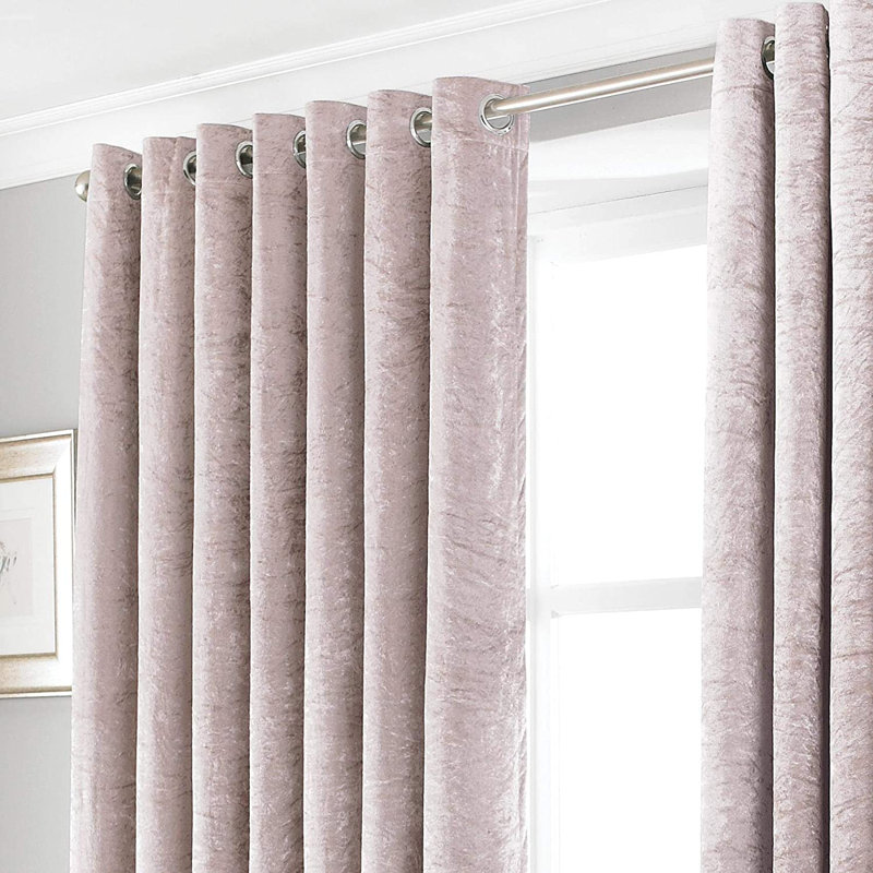 Standifer Velvet Blackout Curtain, 168 x 229 cm, Pink