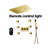 Gold LED Thermostatic Shower System with Remote Control and Ceiling Mount Installation