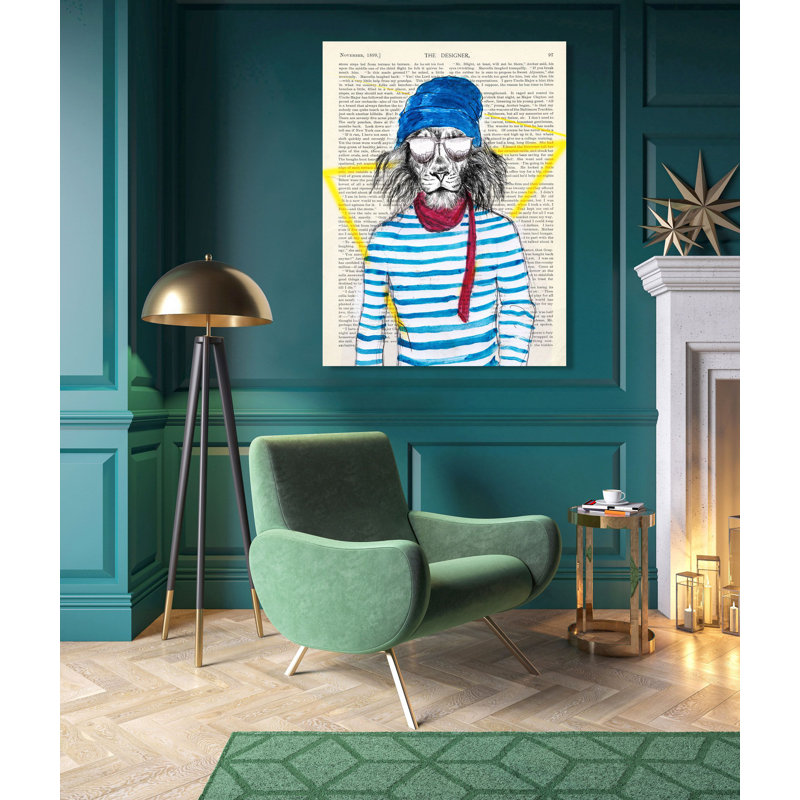 Bobo Lion Guy by Matt Spencer - Wrapped Canvas Print, 80cm H x 60cm W x 4cm D