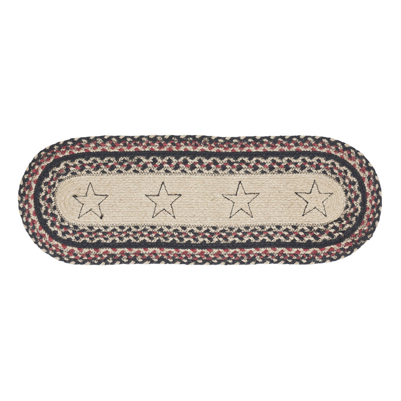 Aizik Geometric Round Table Runner, 8" x 24"