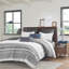 Ensemble d'édredon 3 pièces en chenille grise - coton double / grand rembourré, moderne, chic, revers uni, 2 taies décoratives, texture douce-130622600-130622601