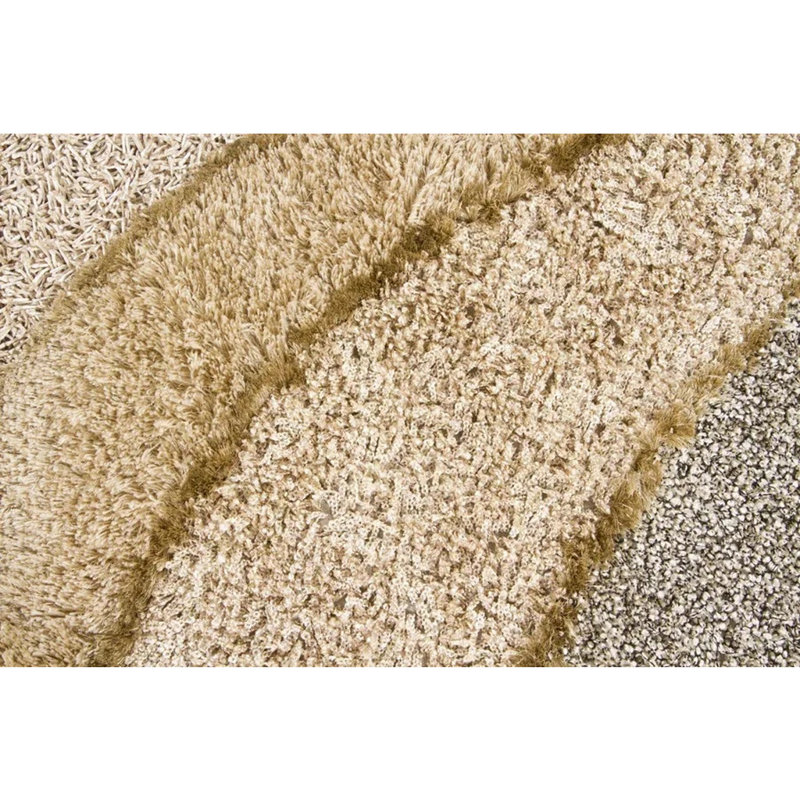 Tapis zone beige poils longs Isidore, Rectangle 7 pi 9 po x 10 pi 6 po