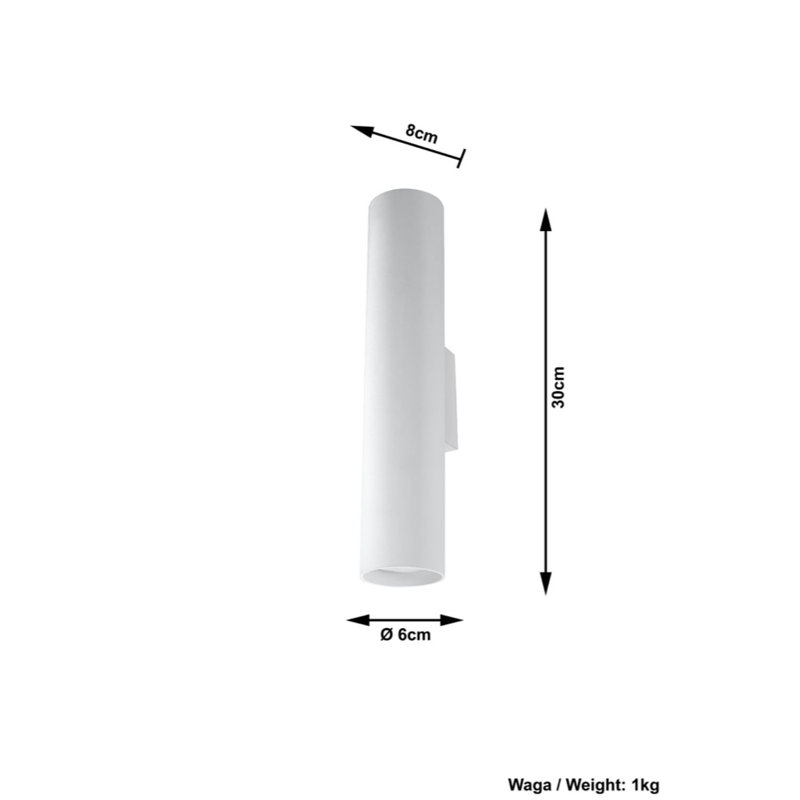 Jacky Flush Mounted Sconce, White