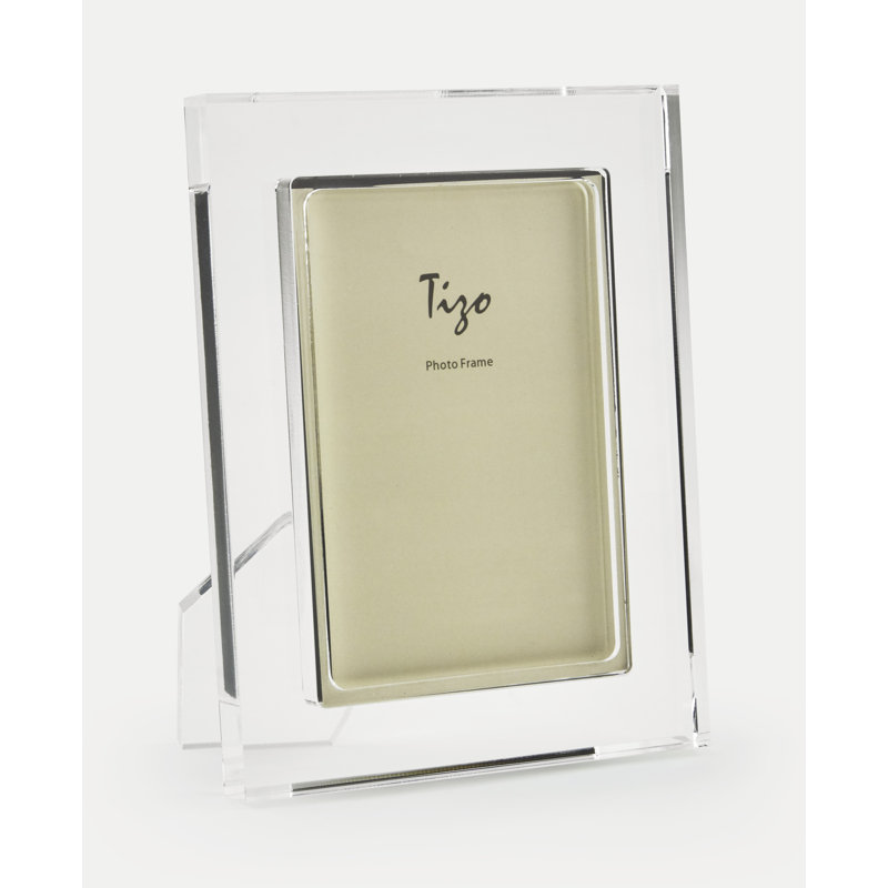 Lucite Acrylic Rectangle Picture Frame, 4" W x 6" H