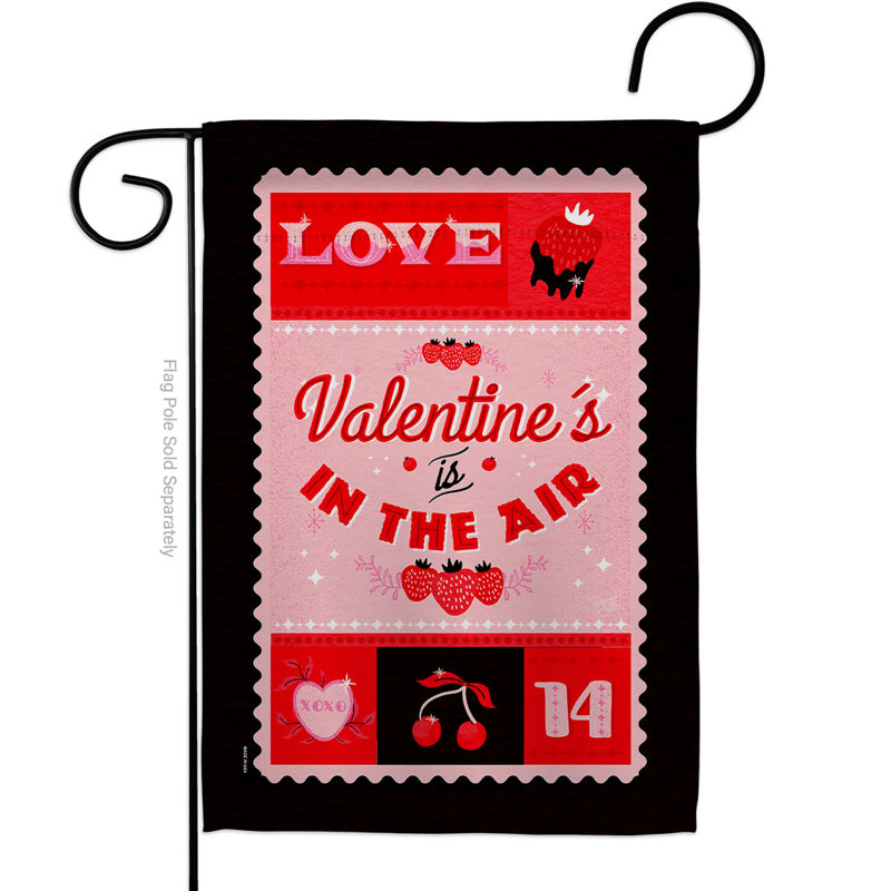 Drapeau de jardin en polyester 18,5 x 13 po Sendre Love