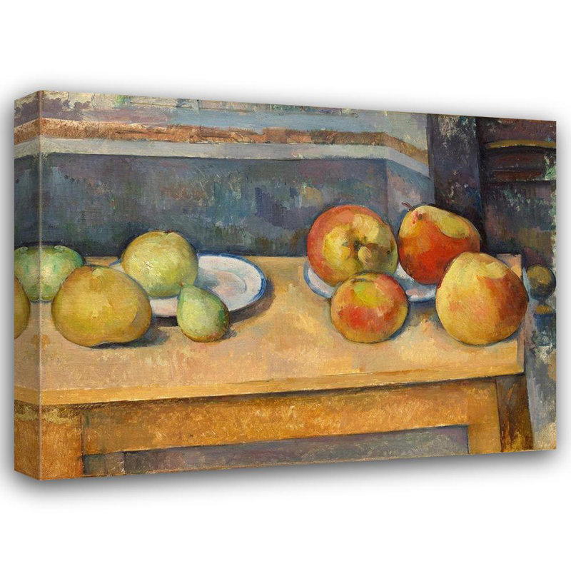 Art sur toile tendue avec galerie Red Barrel Studio® Cezanne, Paul: Nature morte aux pommes et aux poires