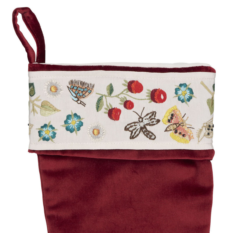 Chaussette de Noël Royal Silk Emb broderie