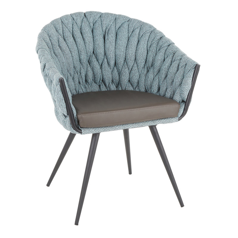 Maddison Braided Upholstered Arm Chair, Blue