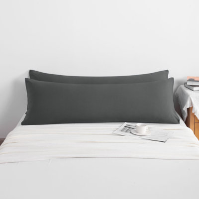 Taie d'oreiller corporelle en microfibre hypoallergénique 2 pièces
