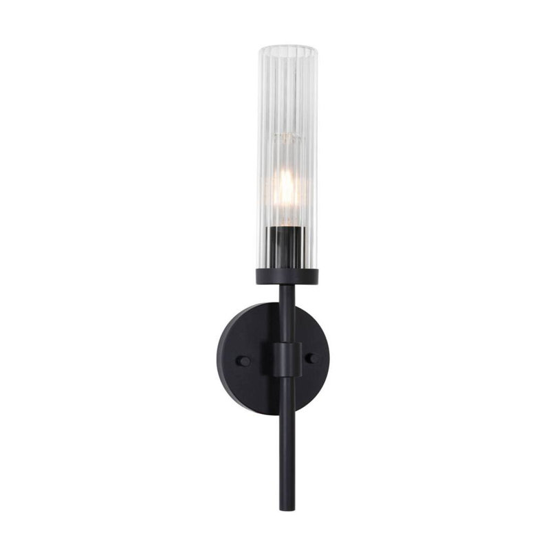 99617A3A5B1147FAA6B0D0CED2AB7781 Applique murale intérieure Huntington 18 po à une lumière, culot moyen, noire, Noir