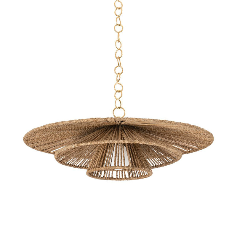 Luminaire suspendu 1 lumière Levan, H 8,75 po x l 24 po x P 24 po