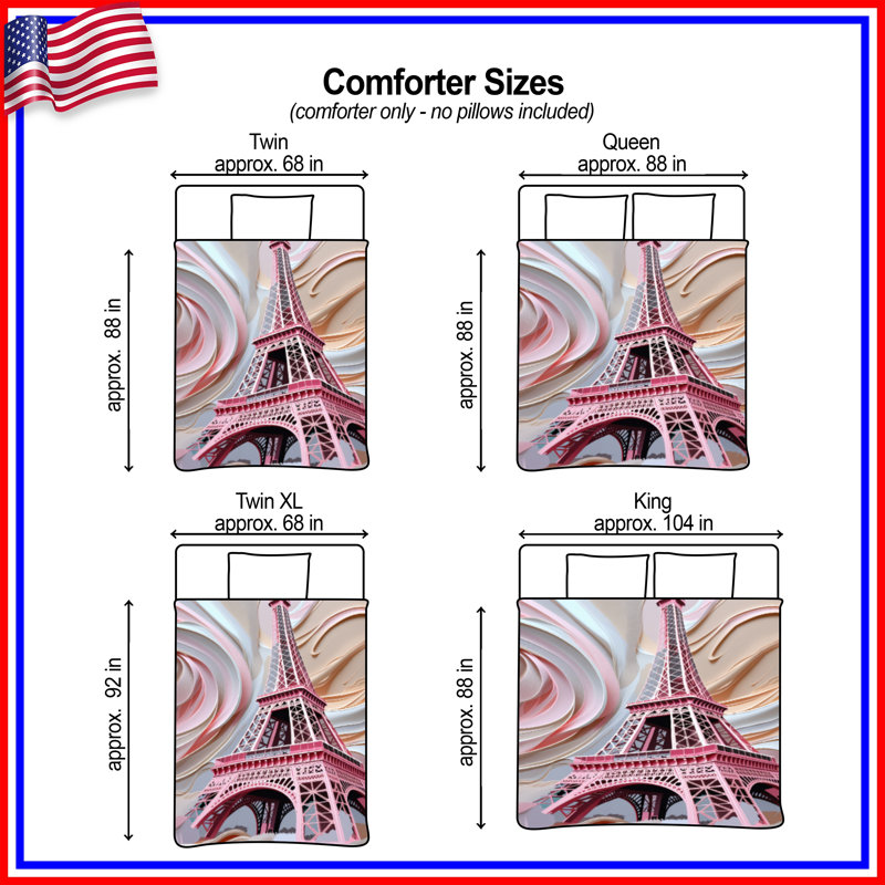 Eiffel Tower Bedding Architecture Comforter Modern, Twin