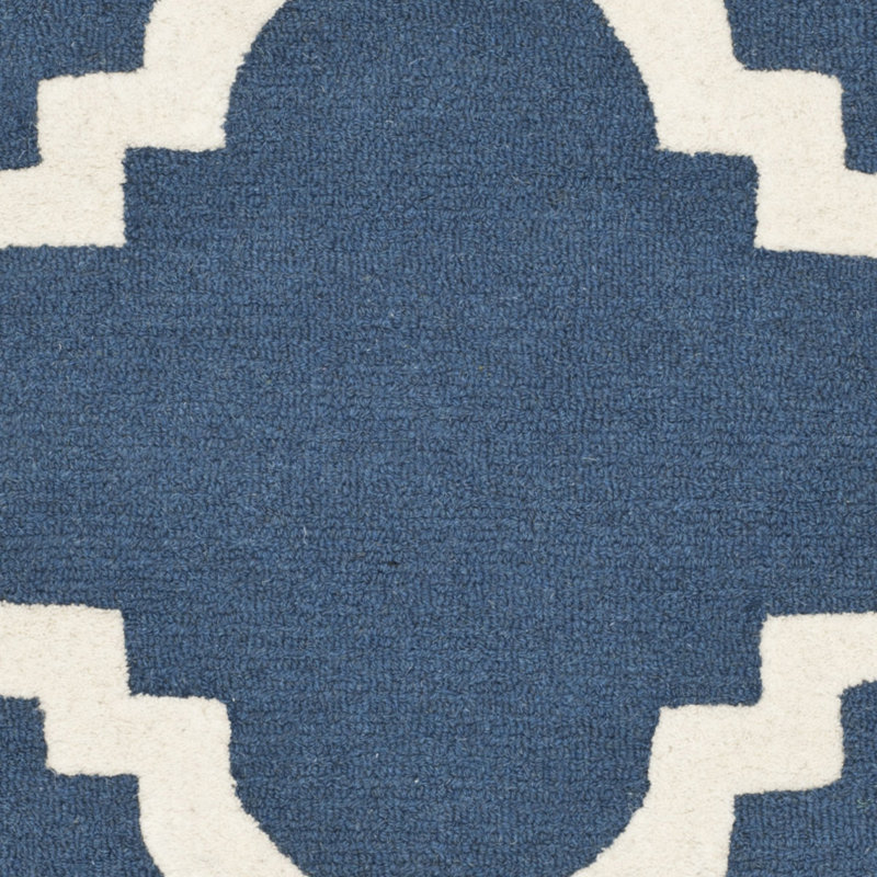 Cannen Hand Tufted Wool Geometric Rug, Rectangle 2' x 3'
