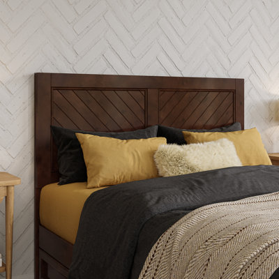 Emmitte Solid Wood Rustic Chevron Headboard
