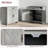 Sideboard Buffet Cabinet, Farmhouse Barn Door with Drawer &amp; Adjustable Shelf, Stone Gray | MDF, Particleboard
