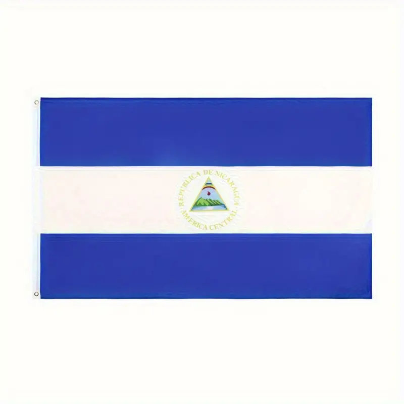 Drapeau du Nicaragua 3 x 5 pi 90 x 150 cm Ni Nic Drapeau du Nicaragua pour la décoration et les activités