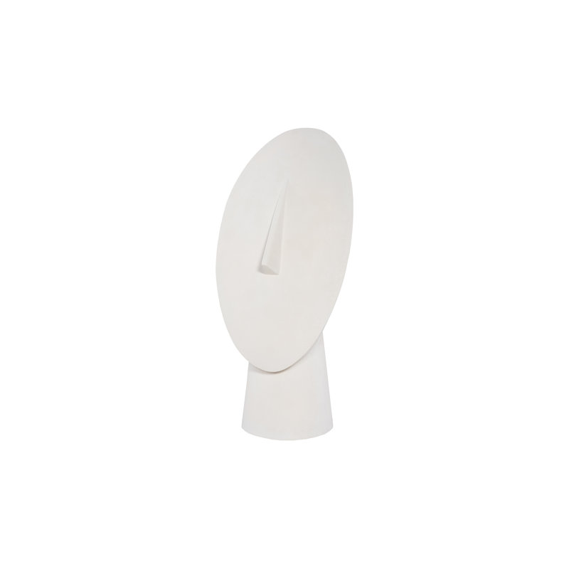 Cycladic Head, Sculpture, Oval, White Stone