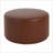 Ottoman, Modern Faux Leather Round for Footrest/Seating/Side Table, 30x30x16 Inches | Walnut Brown | Faux Leather,Plywood-511953547