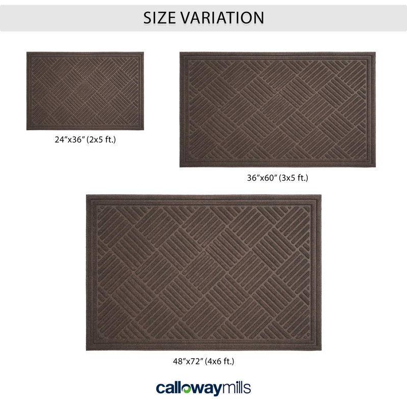 Chess Ribbed Mat 4" x 6", Brown, 48" W x 72" L