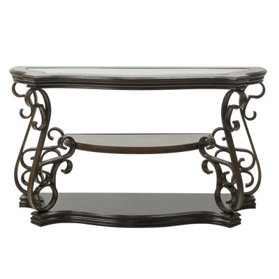 Alluring Table: Glass Top, Shelf, Metal Legged Design Table With Storage: Legs