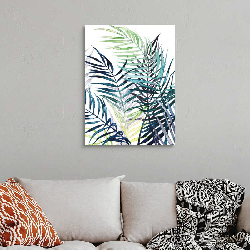 «Twilight Palms I», art mural sur toile, Toile tendue, H 32 po x l 24 po
