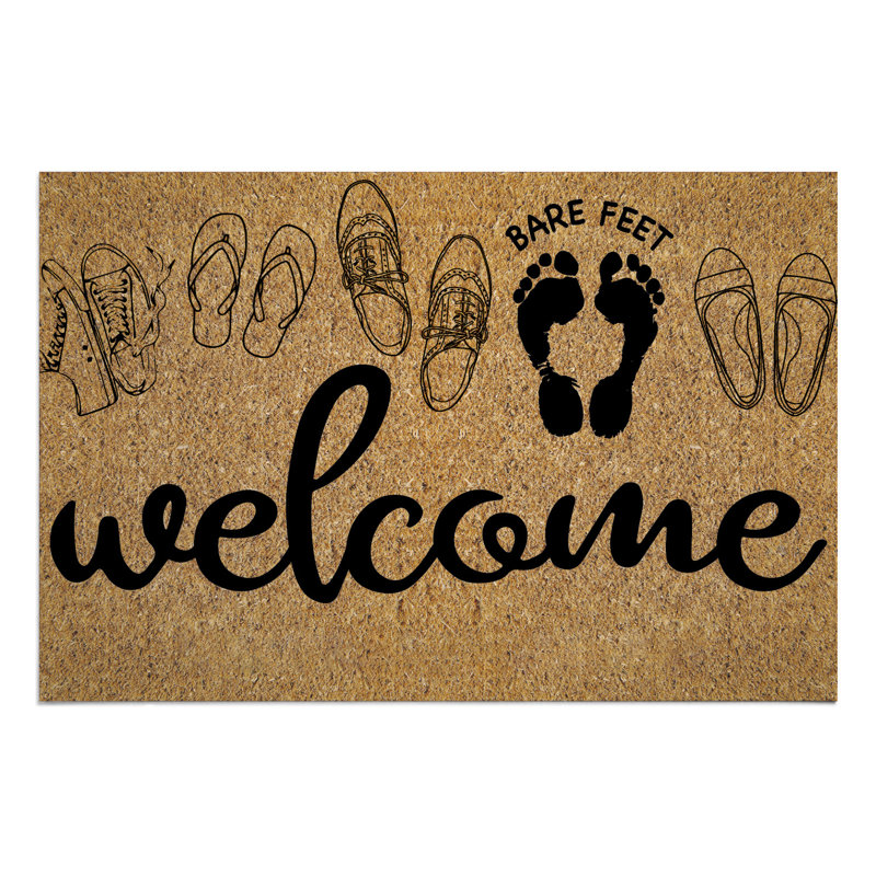 Tapis d'entrée antidérapant Denel Barefeet Welcome 27 po x 18 po, Oui