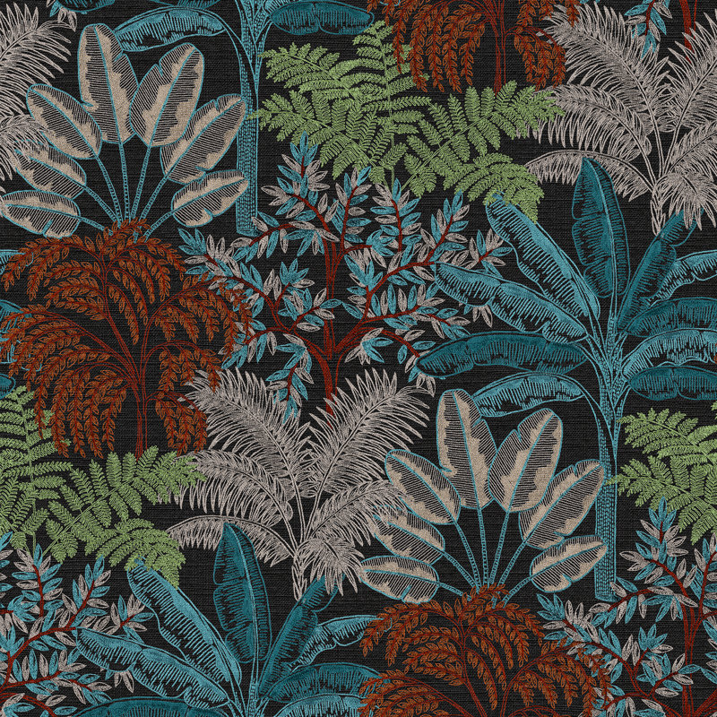 Intrigue 32.8cm x 52cm Textured Matte Wallpaper Roll, Twilight